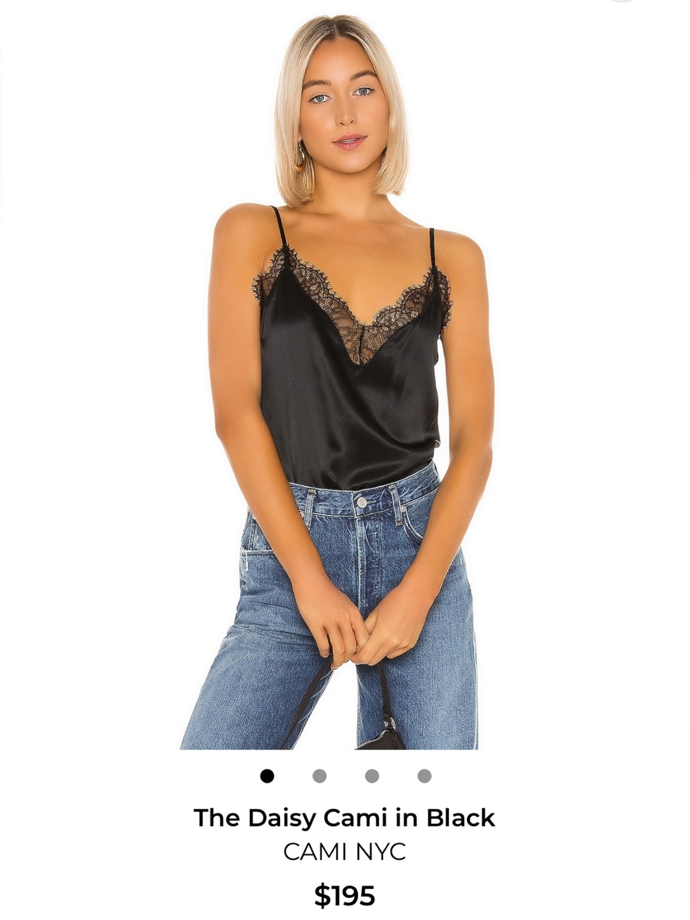 CAMI NYC The Daisy Cami in Black Size Medium